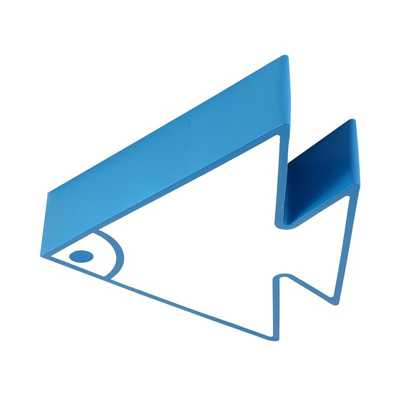 Fish Ceiling Mounted Lamp Children Acrylic LED Kindergarten Flush Light Fixture in Red/Green/Blue