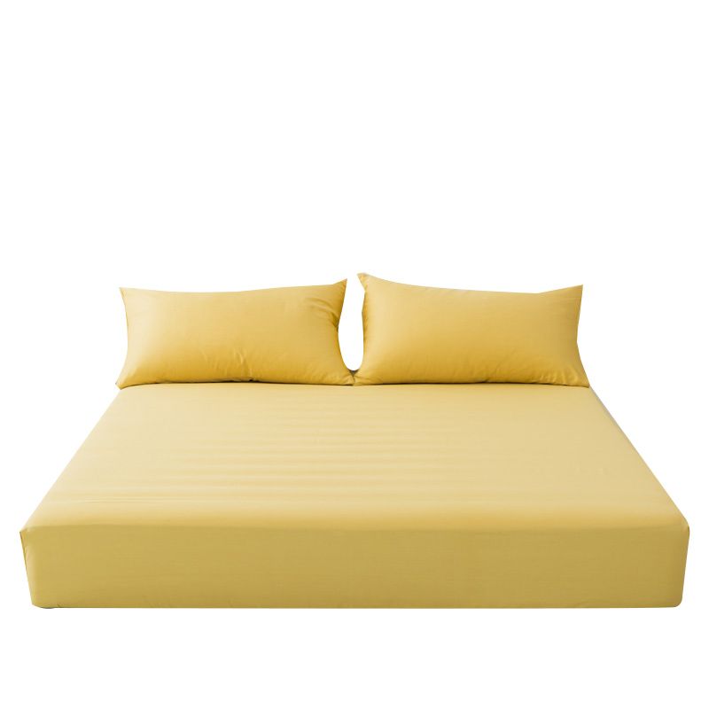 Sheet Sets Tencel Solid Color Breathable Super Soft Wrinkle Resistant Bed Sheet Set