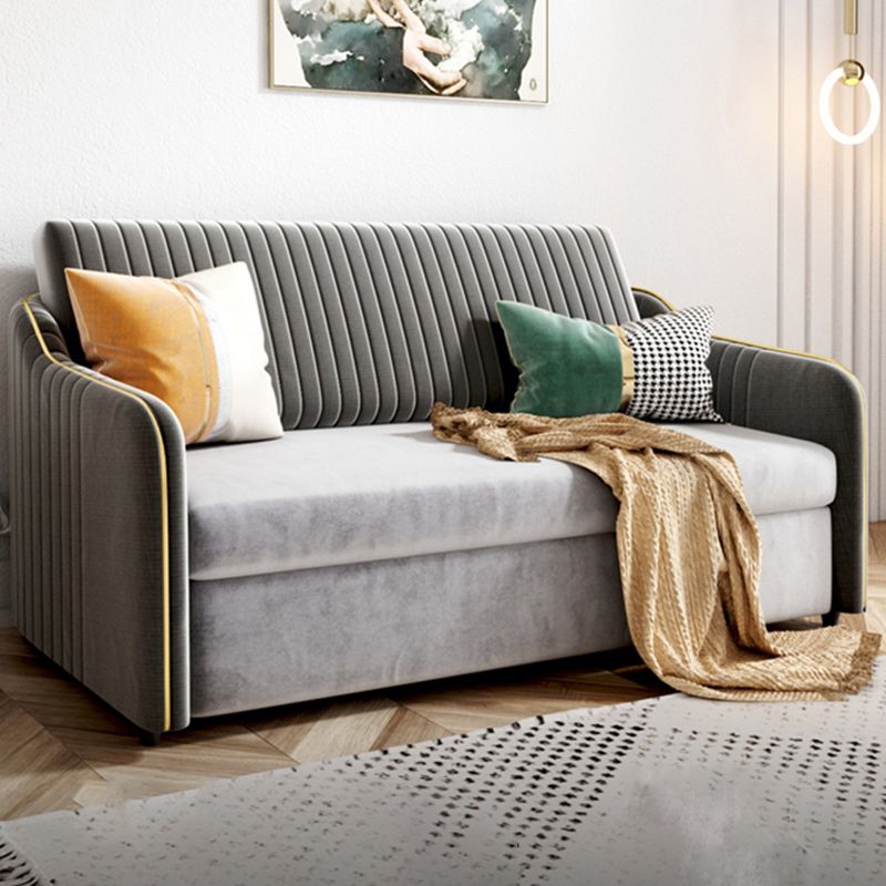 37" Wide Glam Sleeper Sofa Futon Foldable Pillow Included Sleeper Sofa