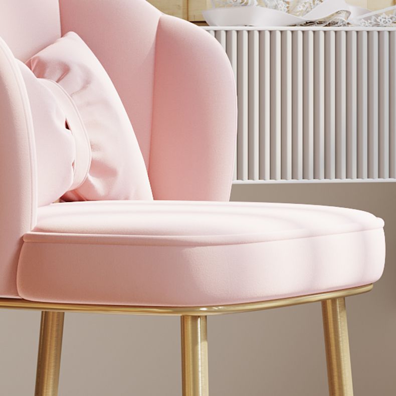 Fauteuil rembourré pour chambre à coucher scandinave, finition mate, chaise de salle à manger à dossier solide
