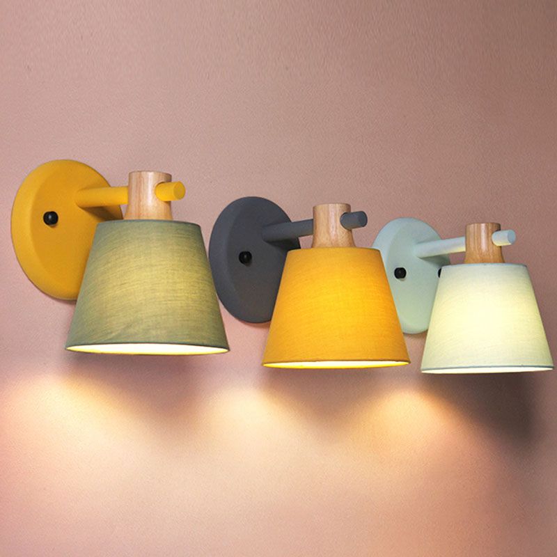 Modern Style Wall Mounted Light Fixture Cylinder Metal 1 Head Sconce Lighting