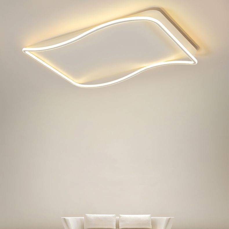 Geometry Shape LED Ceiling Lamp Modern Iron 1 Light Flush Mount for Living Room