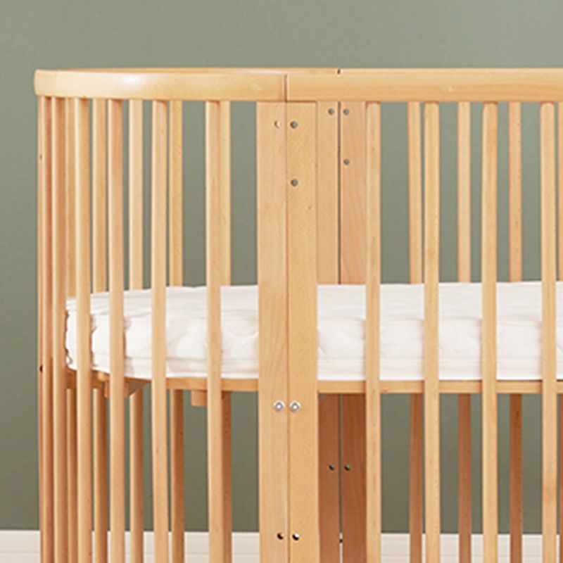 Solid Wood Crib Cradle Natural and White Gliding Crib Cradle