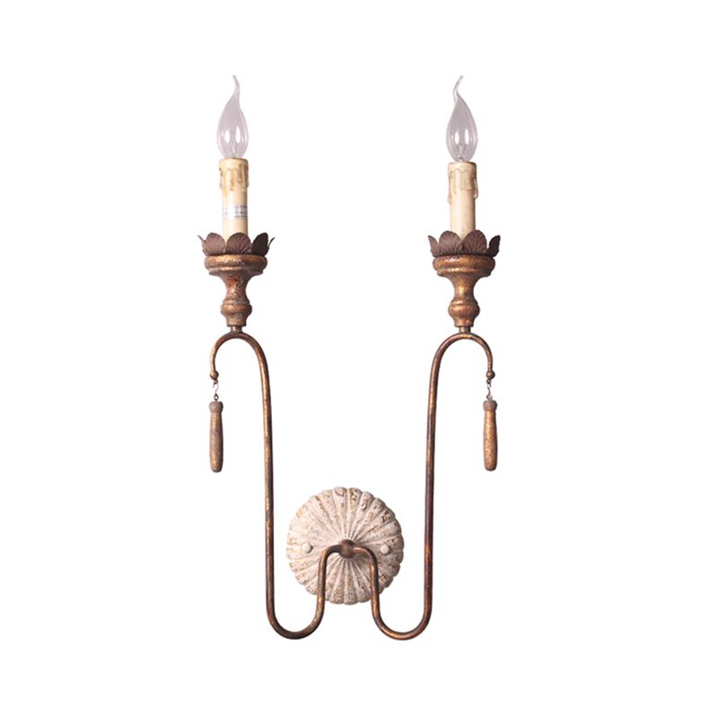 2/3 lichten metalen wandlamp vintage stijl roest blootgestelde lamp indoor sconce verlichte armatuur