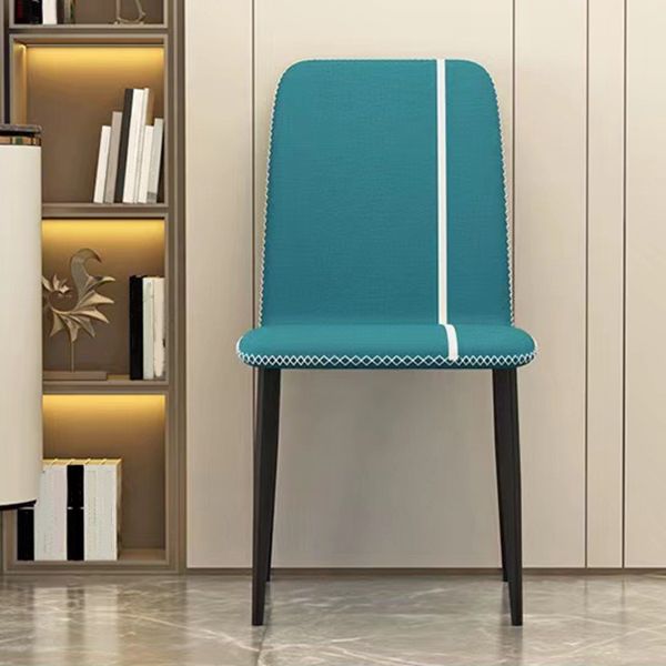 Ensemble de chaises scandinaves en métal, cuisine, salle à manger, chaise d'appoint à dossier solide (Ensemble de 4)