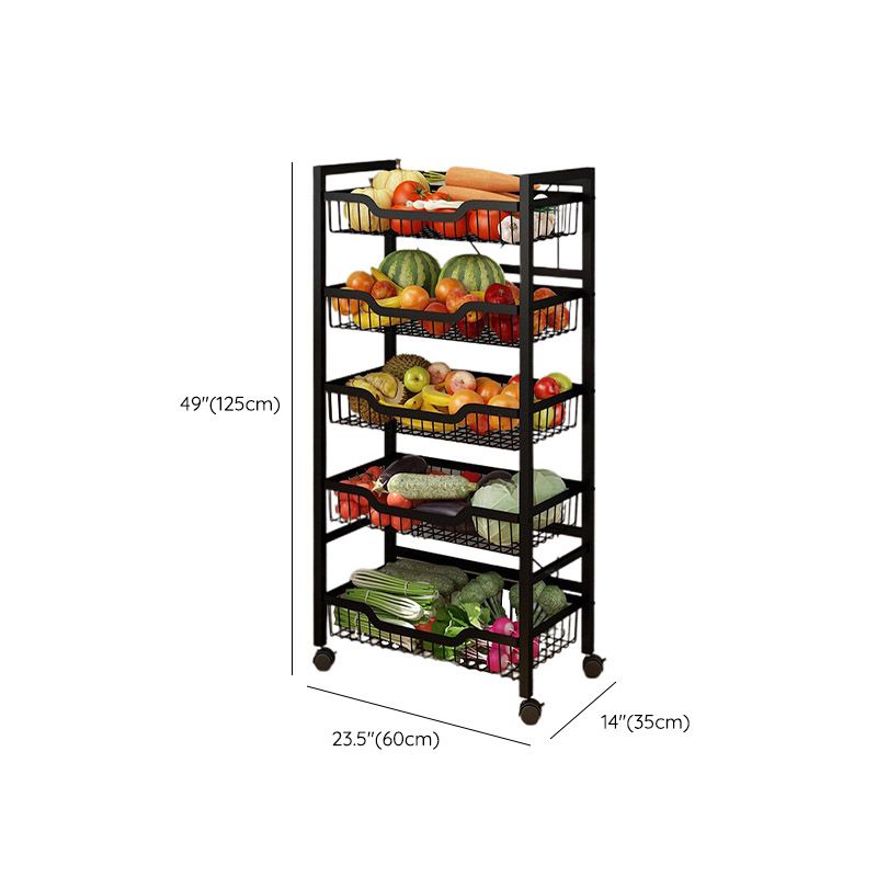 Dining Room Metal Prep Table Open Storage Rectangular Prep Table
