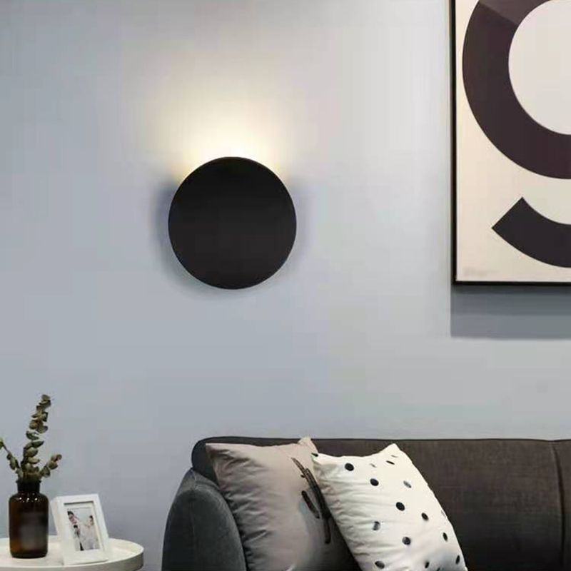 Lámpara de pared circular de hierro de pared de pared LED de pared LED para espacios interiores