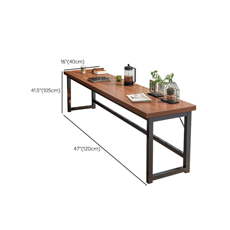 Industrial Wood and Metal Bar Table Rectangle Bar Height Table for Living Room