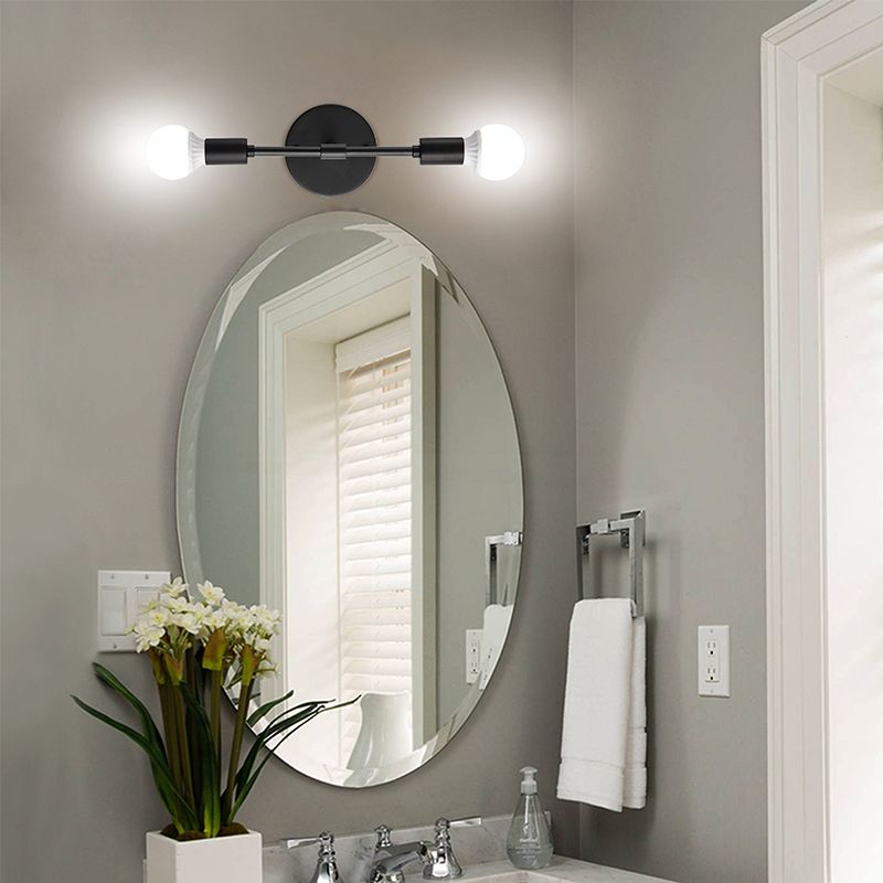 Modern 2-Light Bathroom Vanity Light Black/Golden/Nickle Bath Bar