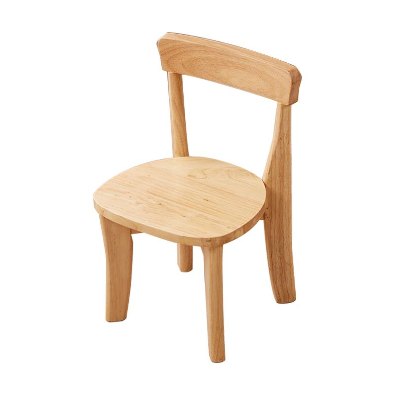 Ensemble de chaises latérales à dossier ouvert de salle à manger de chaise en bois d'hévéa de style traditionnel