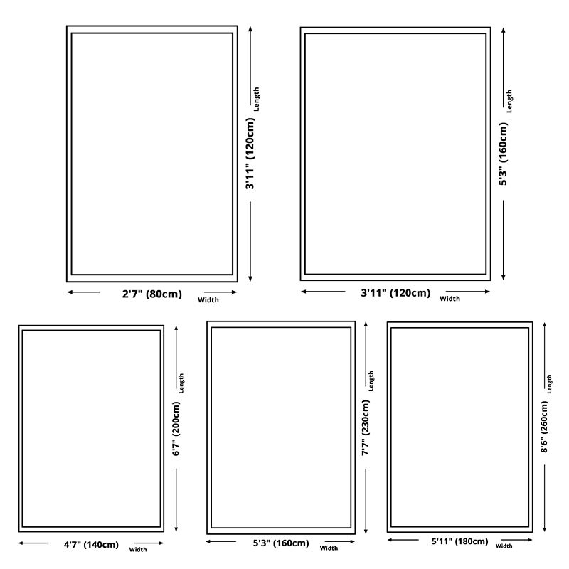 Funky Geometric Pattern Rug Simple Polyester Area Carpet Anti-Slip Backing Rug for Living Room