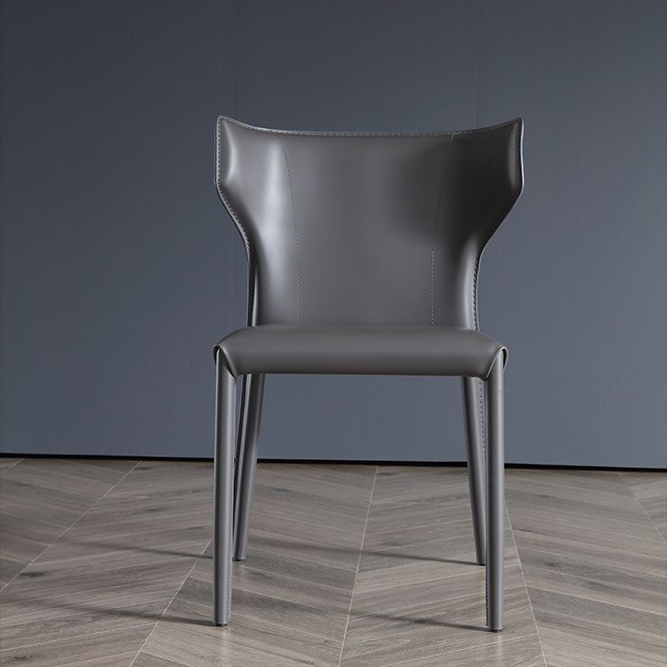 Dining Room Upholstered Chair Home Faux Leather Wingback Dining Chair