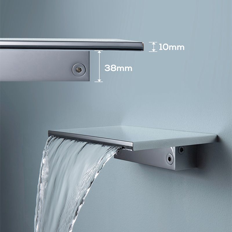 Modern Metal Tub Filler Single Handles Waterfall Tub Faucet Trim