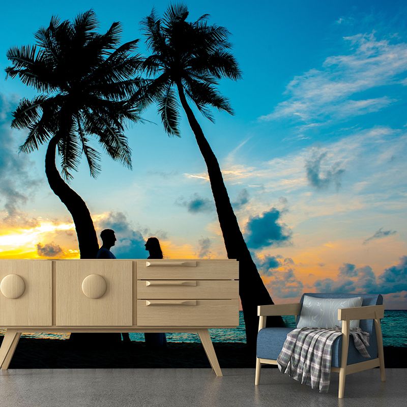 Tree Mildew Resistant Tropical Palm Mural Decorative Photography Home Decor