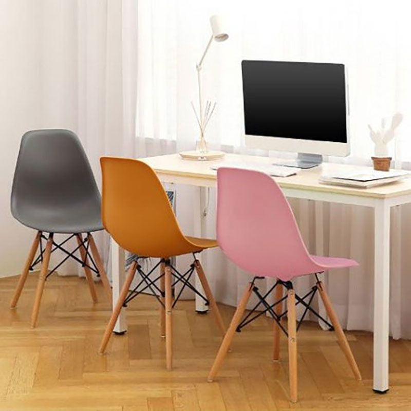 Sedie da cucina in stile contemporaneo sedie laterali senza braccio con gambe in legno