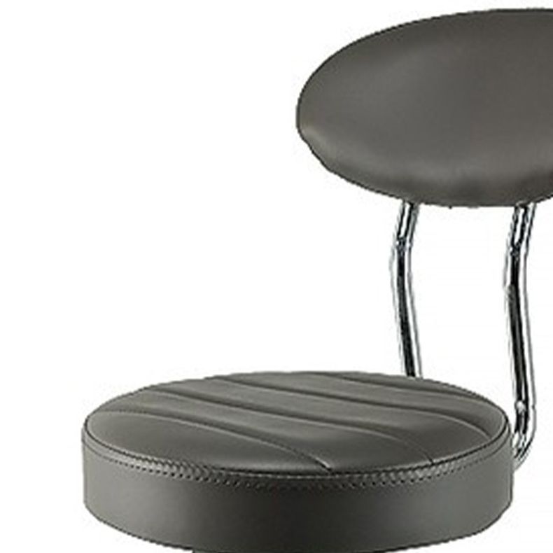 Modern Metal Barstool Fabric Upholstered Counter Stool in Matte Finish for Indoor