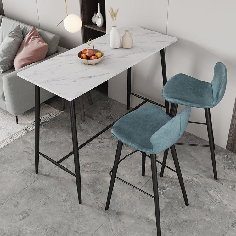 Rectangle Bar Table Contemporary Bar Table with Trestle Base,47.24"W x 23.62"L x 41.34"H