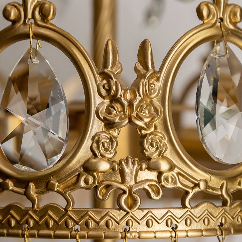 Iluminación de matorral de la pared de la corona cristal de estilo moderno de 3 luces luz de montaje de pared en latón