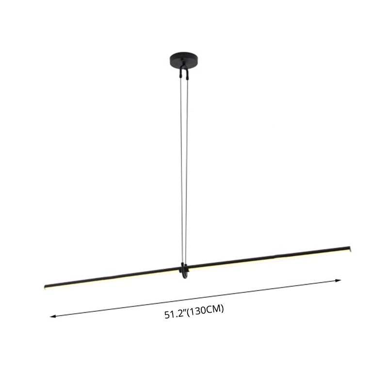 Slim Island Lighting Fixtures Metal Modern Simplicity Island Lighting Ideas for Restaurant