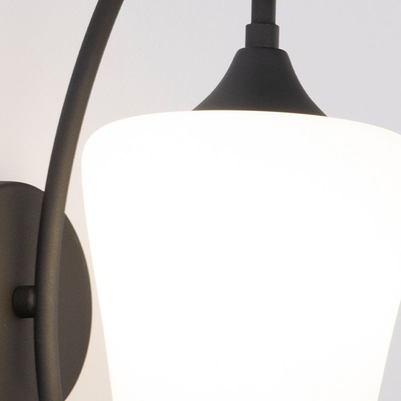 Moderne Glaswandleuchter 1 Kopf Metall -Geweihen -Wandmontage Leuchte für Wohnzimmer