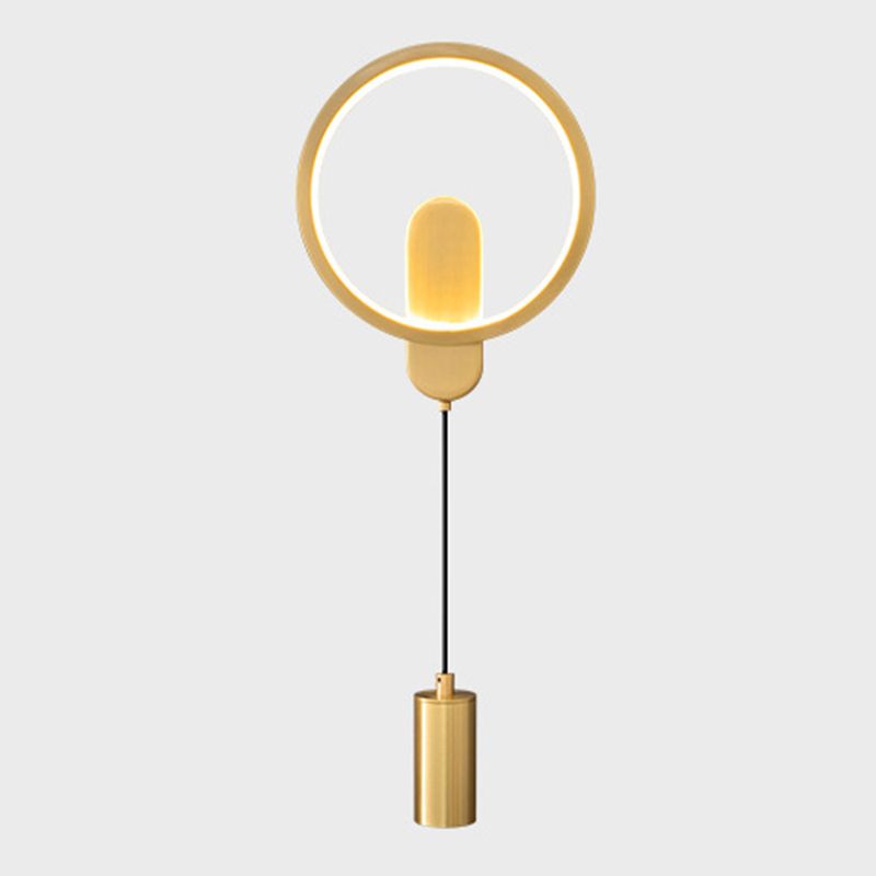 Minimalism LED Wall Sconce 2-Light Brass Sconce Lighting for Bedroom