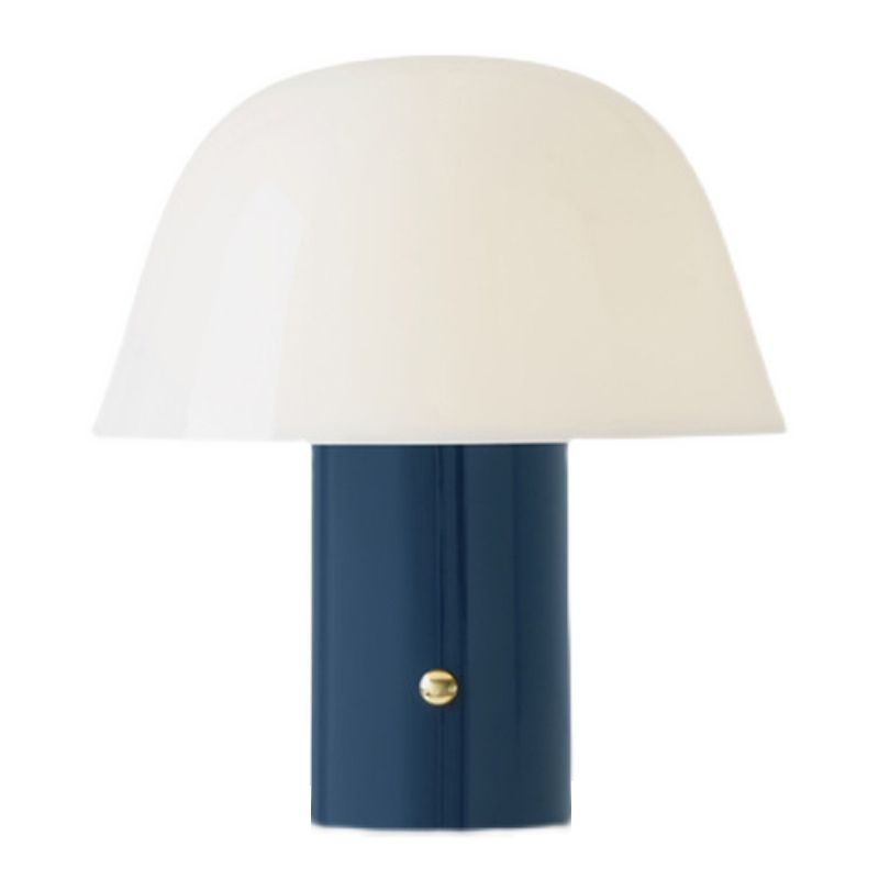 Lampada da tavolo moderna in stile minimalista a cupola Lampada da tavolo in vetro a 1 luce per camera da letto