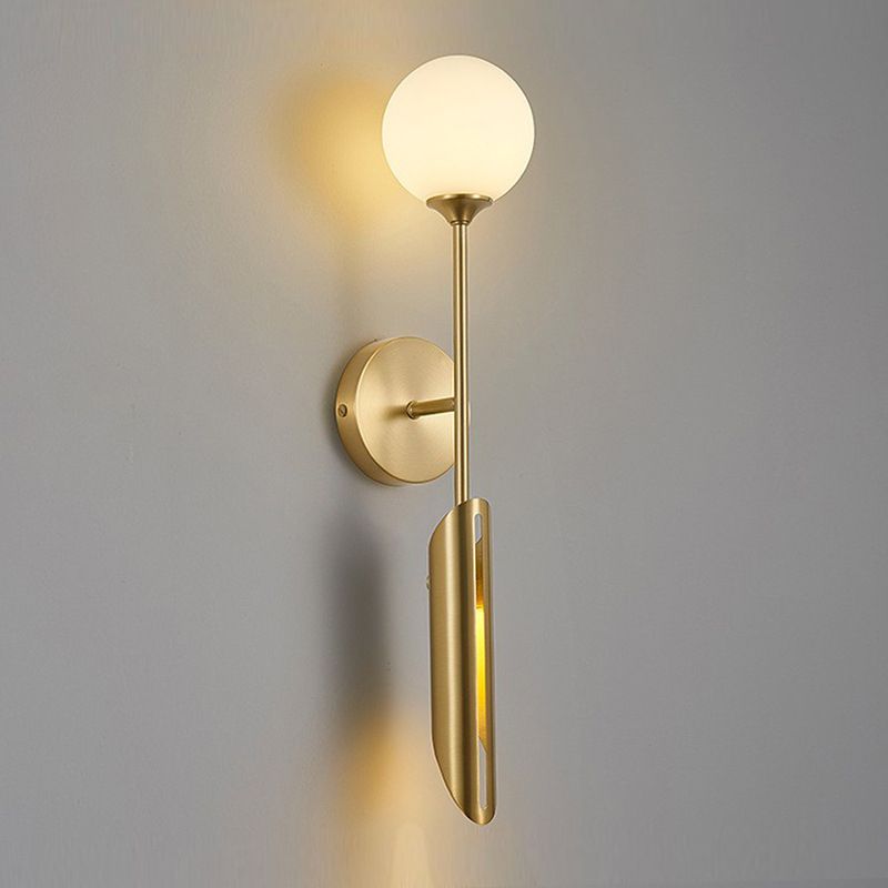 Post-Modern Wall Sconce Copper LED Sconce Lighting for Corridor