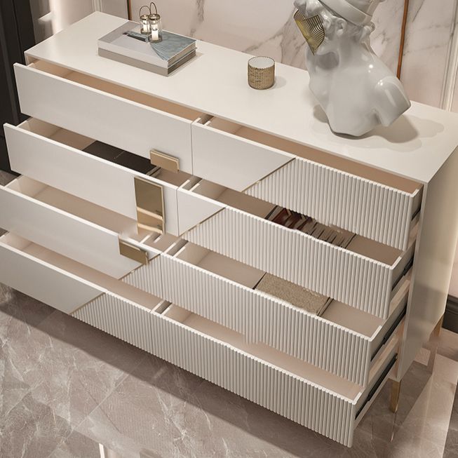 Glam Horizontal Storage Chest Wood Soft-Close Drawers Double Chest