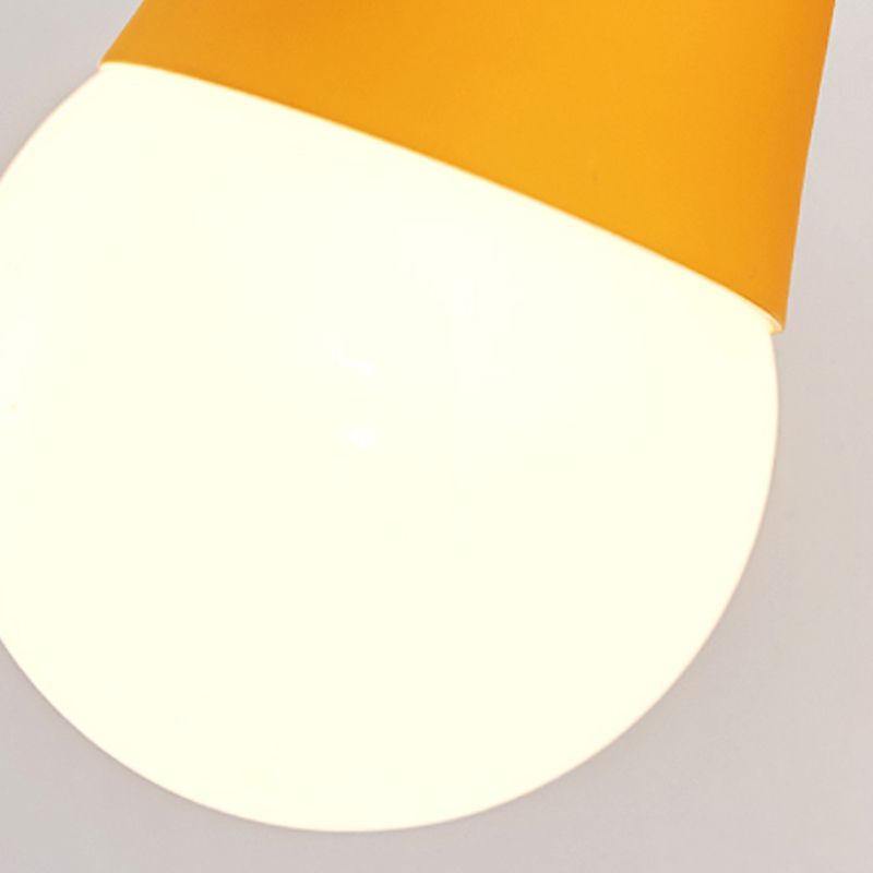 Nordic Metal Wall Light Colorful Single Light Wall Sconce for Living Room