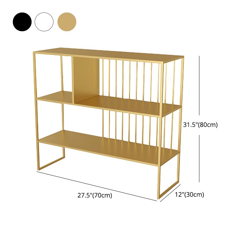 Modern Style Etagere Bookcase Open Back Metal Bookshelf for Home