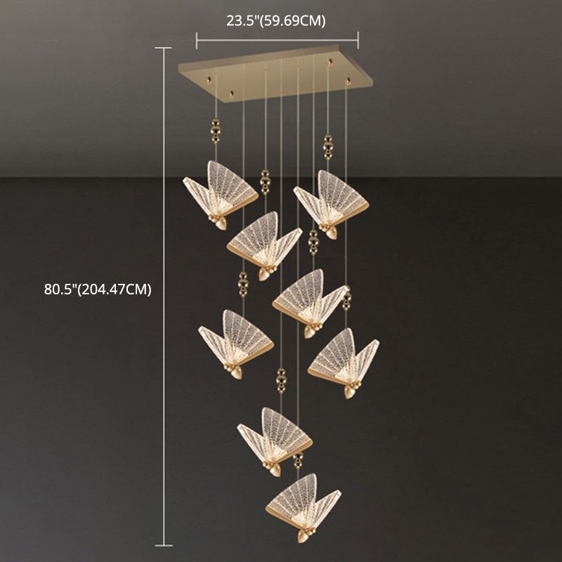 Moderne minimalistische stijl vlinder hanglampje lichtkit acryl hangend licht voor woonkamer