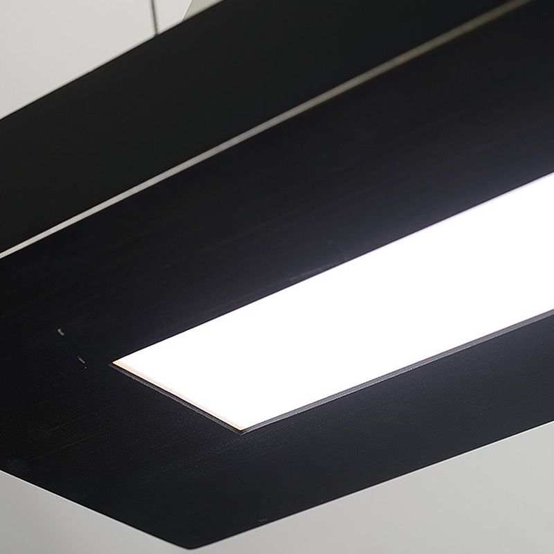 Twist Island Light Modernismo LED acrilico LED Black Sussed Lighting Freeture, 31,5 "/39" di larghezza