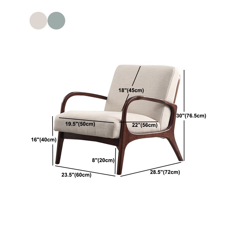 Rubberwood Arm Chair Synthetic Square Arms Chair, 28.34" Wide