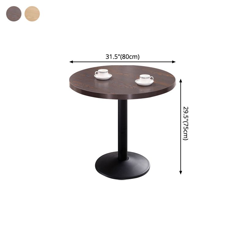 Mesa de comedor de estilo industrial Mesa de comedor de madera con base de metal para comedor