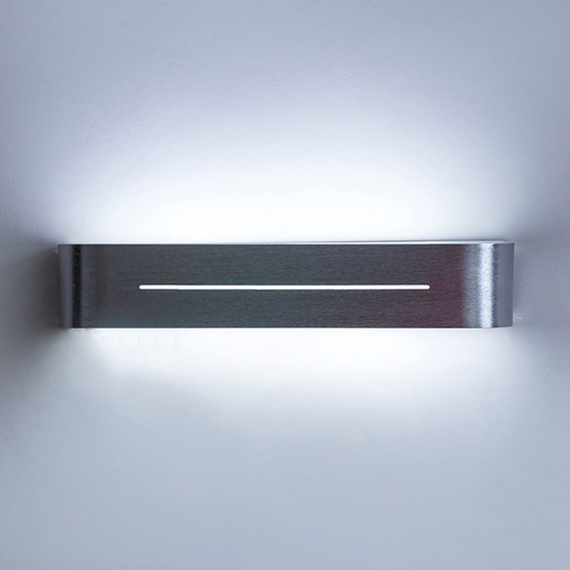 Lumière à lave-LED à LED de 11 "/ 15" moderne avec une teinte en aluminium argenté, appiculture d'éclairage rectangulaire, lumière chaude / blanche
