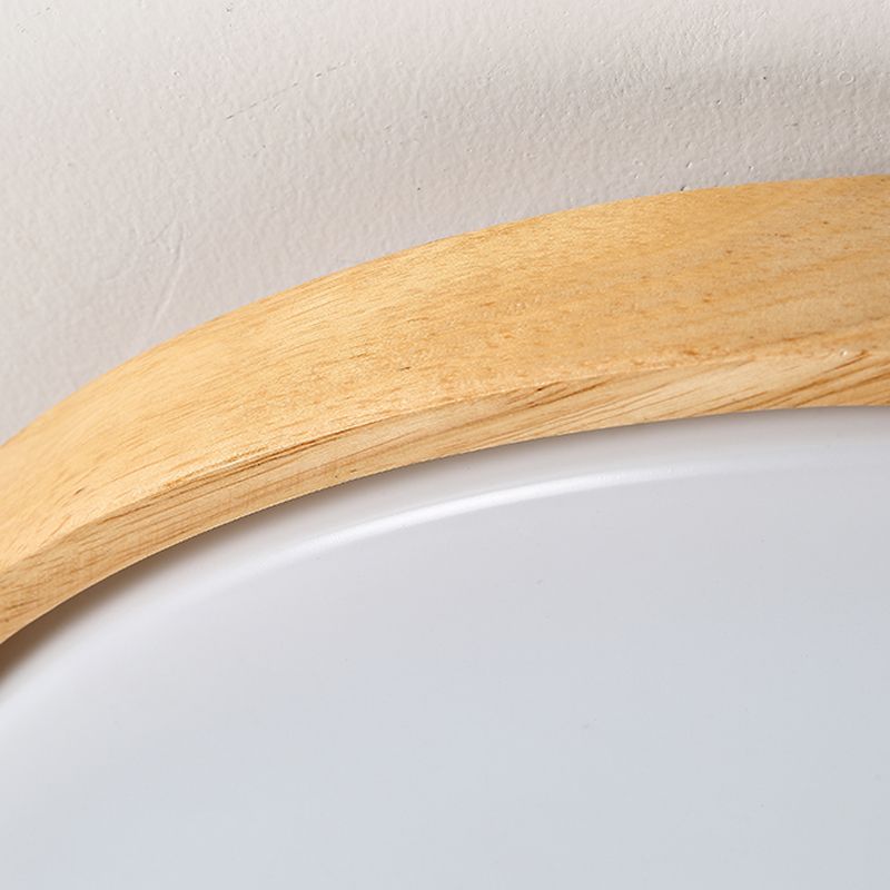 Wooden Ceiling Mounted Light Contemporary Flush Mount Lamp with Acrylic Shade