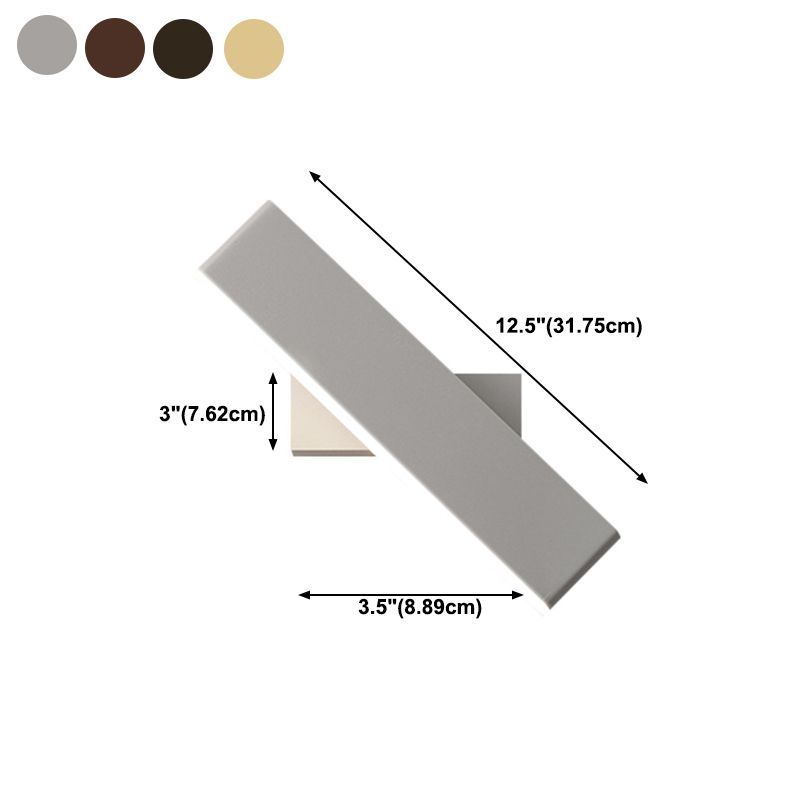 Modern Simple Wall Light Rectangle Shape Wall Lamp with Acrylic Shade for Bedroom