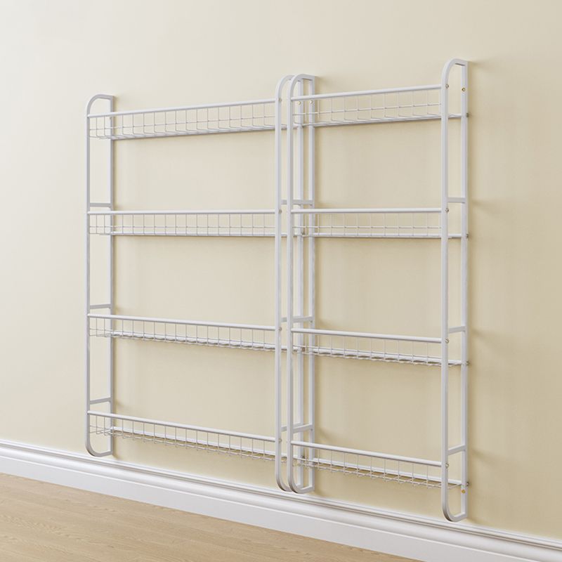 Modern Style Metal Bookshelf Wall Mounted Bookcase for Bedroom