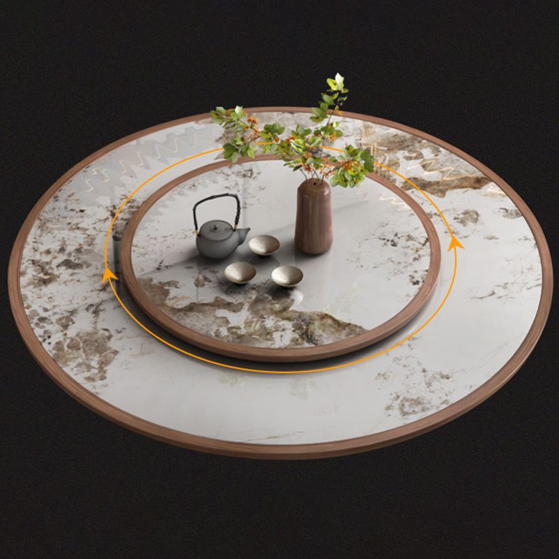 Round Dining Table Modern Wood Pedestal Base Dining Table for Kitchen