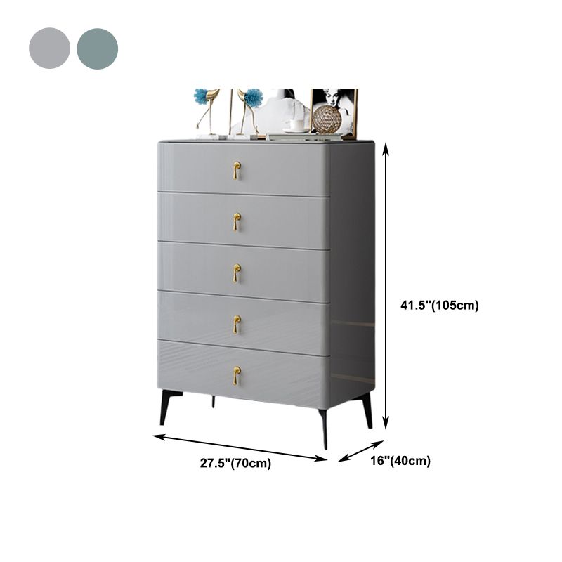 Contemporary Vertical Chest Wood Chest with Drawers for Bedroom