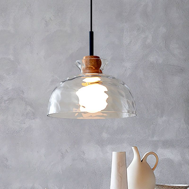 Contemporary Ceiling Hanging Light Fixture with Glass Shade for Sitting Room