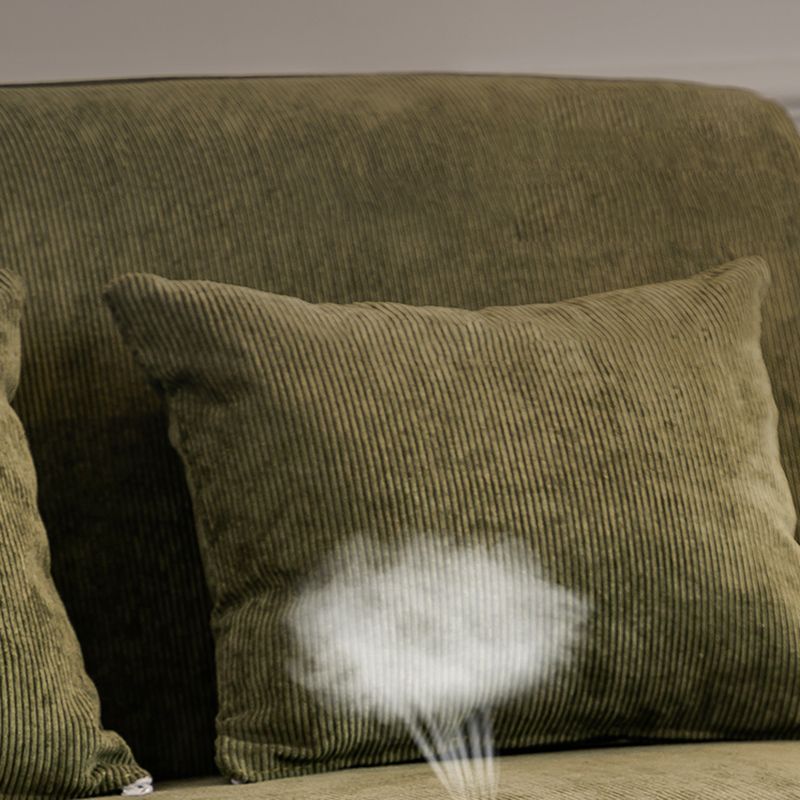 3-Seater Solid Wood Sofa Scandinavian Single Cushion Seat with Pillows