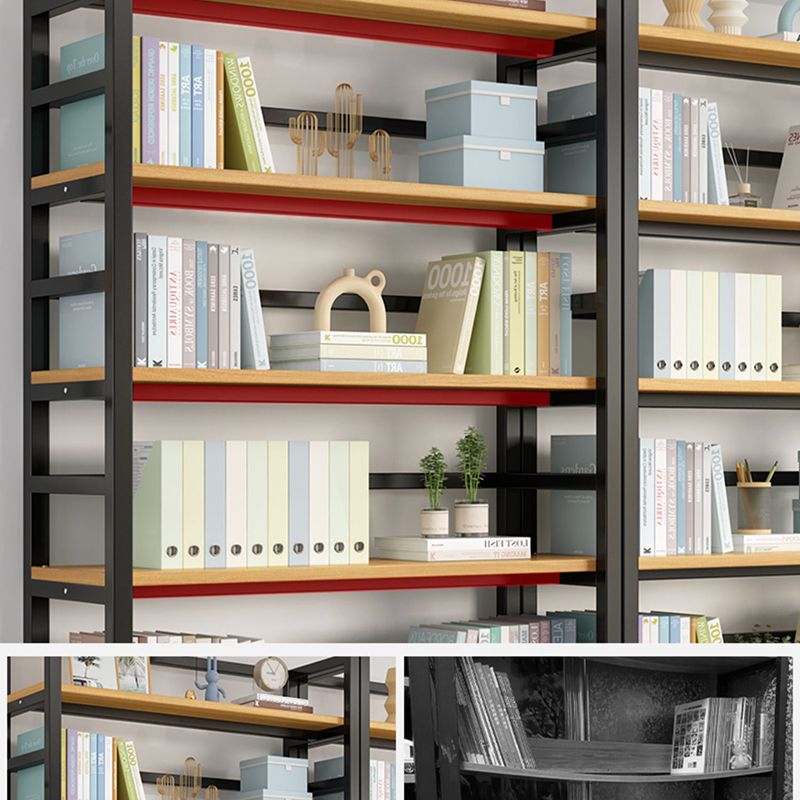 Modern Black Open Back Shelf Bookcase Shelves Included for Home Office