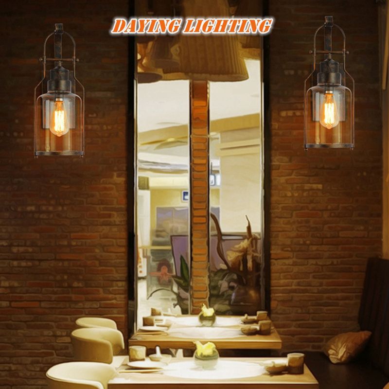 Industrielle Vintage Ein Wandleuchte Schmiedeeisenwandlicht für Innenräume