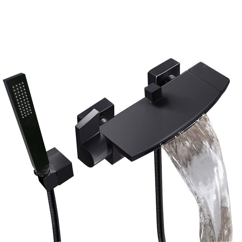 Modern Bathtub Faucet Waterfall Handheld Shower Head Bathtub Faucet