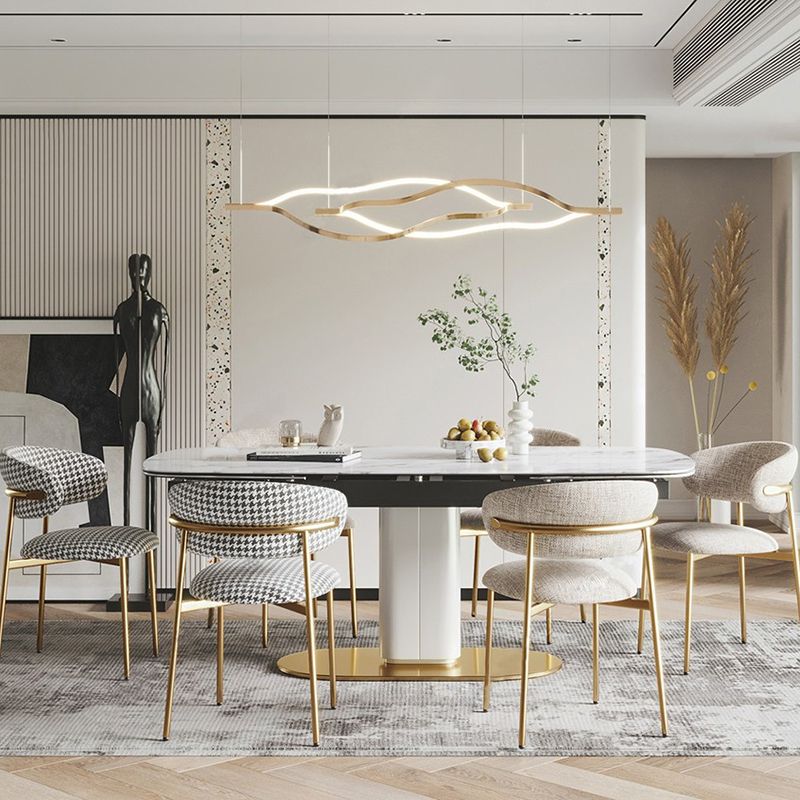 Silla lateral tapizada escandinava para restaurante, silla de comedor con parte trasera abierta y acabado mate