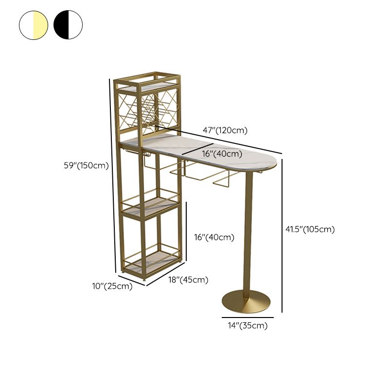 Glam Style Stone Pub Dining Set 1/2/3 Pcs Specialty Pub Set for Indoor