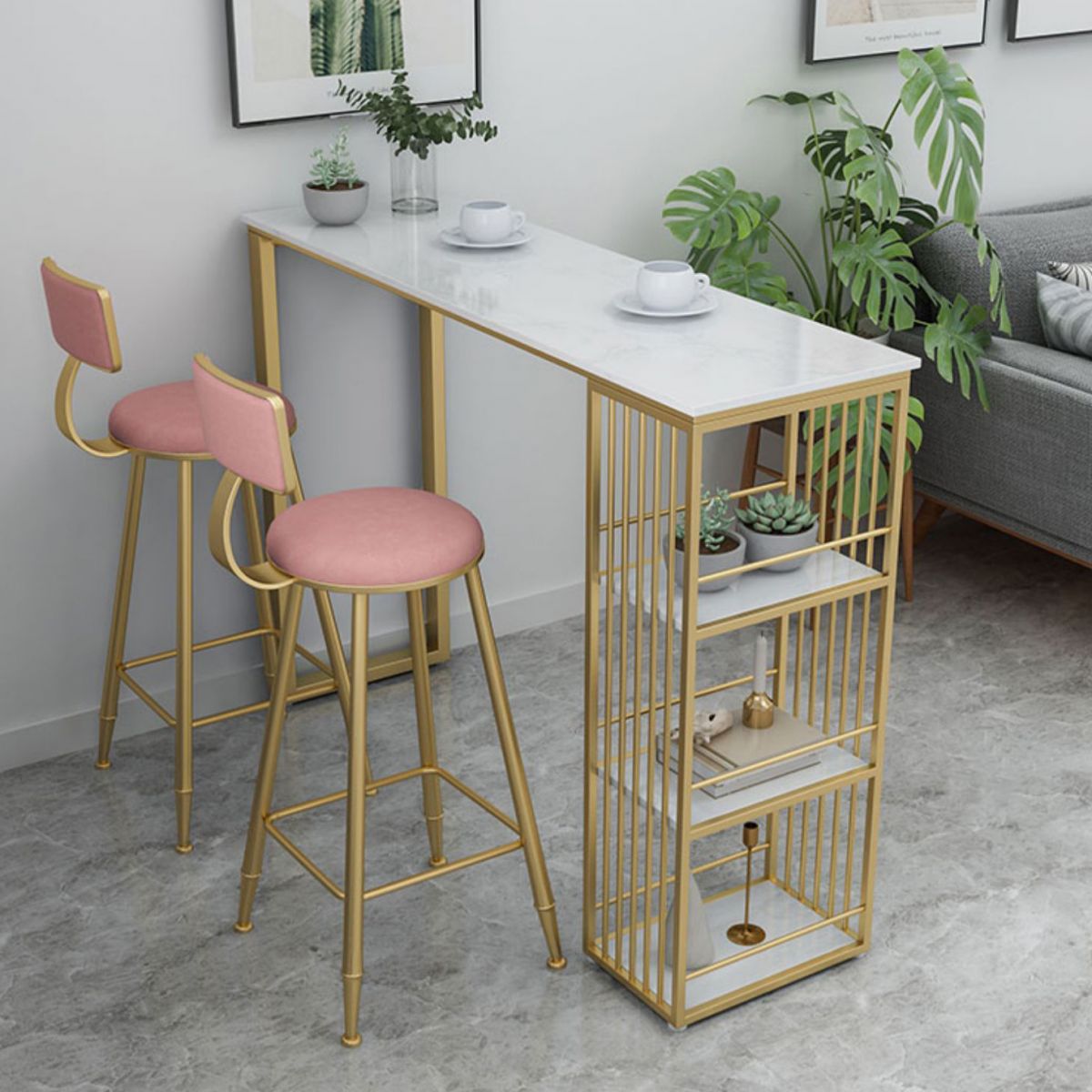 1/2/3/5 Pieces Bar Stool and Table Set Contemporary Bar Table Set