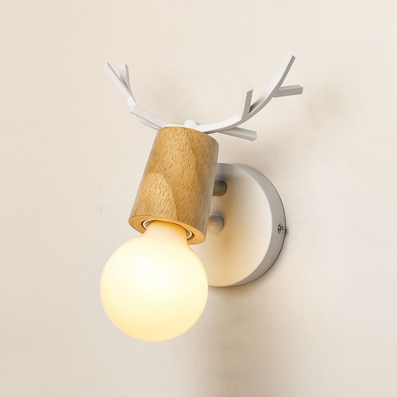Geometric Wall Lighting Fixtures Modern Style Wood 1 Light Wall Lighting