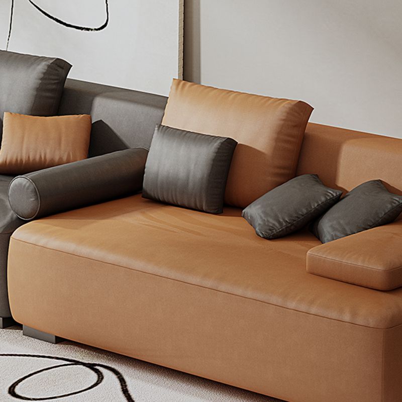 Übergangs modernes fleckbeständiges Sofa mit Störkissen 25,6 "H Square Arm Sofa